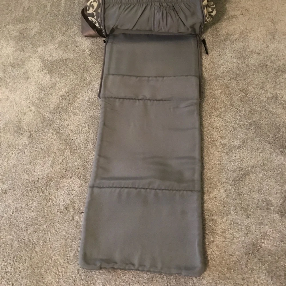 Petunia Pickle Bottom Earl Grey Chenille Diaper Bag Backpack with Changing Pad